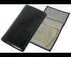 Black Leather Roll up Tobacco Pouch